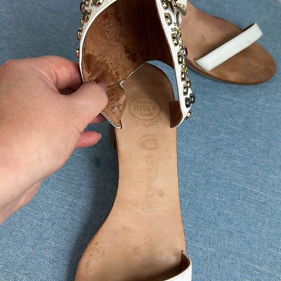 Jeffrey Campbell Seneca Embellished Studded Leather Sandals Size 8 - Picture 7 of 11